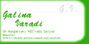 galina varadi business card